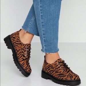 Top shop tiger animal print creeper platform sneakers casual shoes